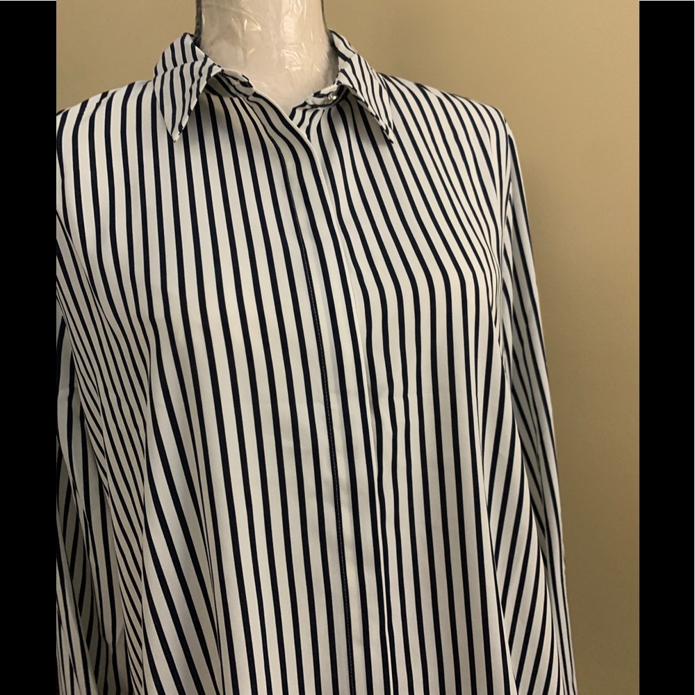 White / Dark Blue  Striped shirt